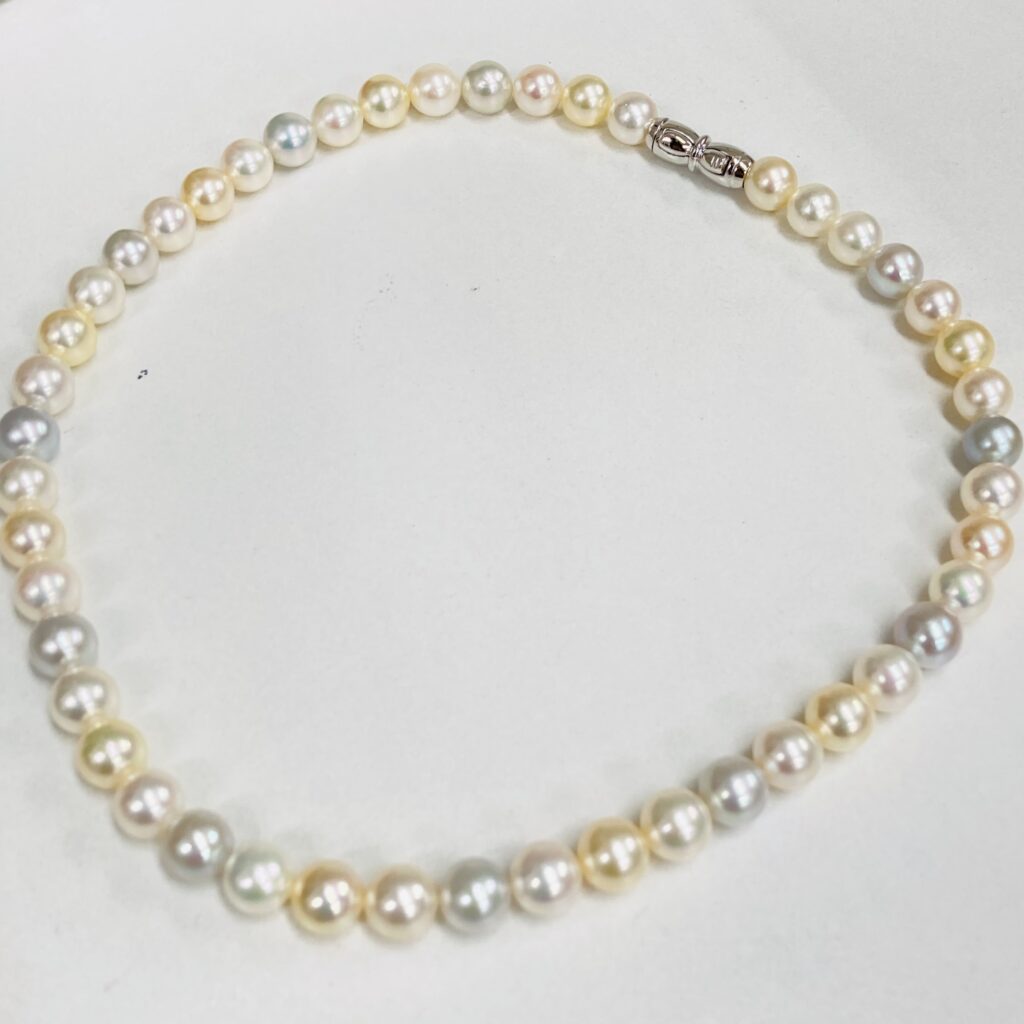 タサキ SVクラスプ マルチカラーパール8.5-8.8mm ネックレス