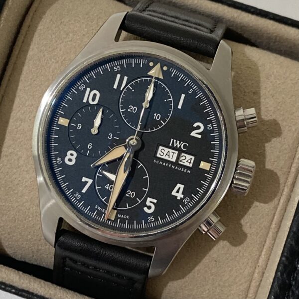 IWC パイロットウォッチ クロノ スピットファイア SS/AT IW387901 箱、保証書付き