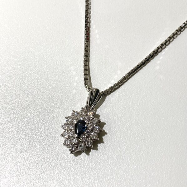 Pt850/900  アレキサンドライト0.12  ダイヤ0.58  ブラネックレス