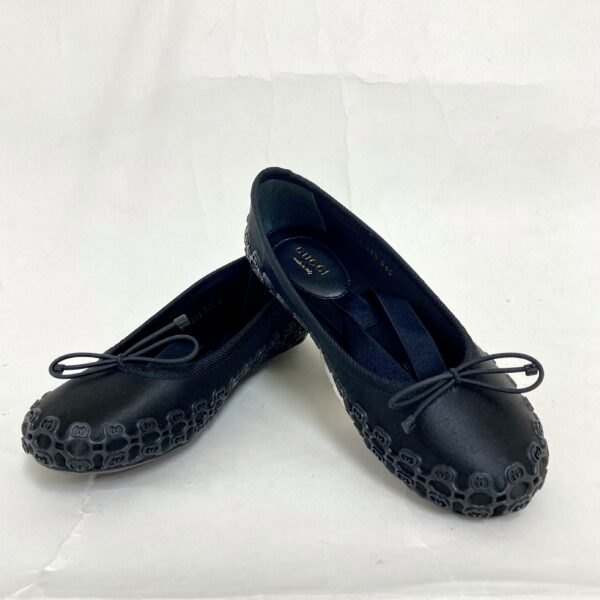 グッチ サテンxラバー Cub3d バレリーナシューズ 811545 箱付き