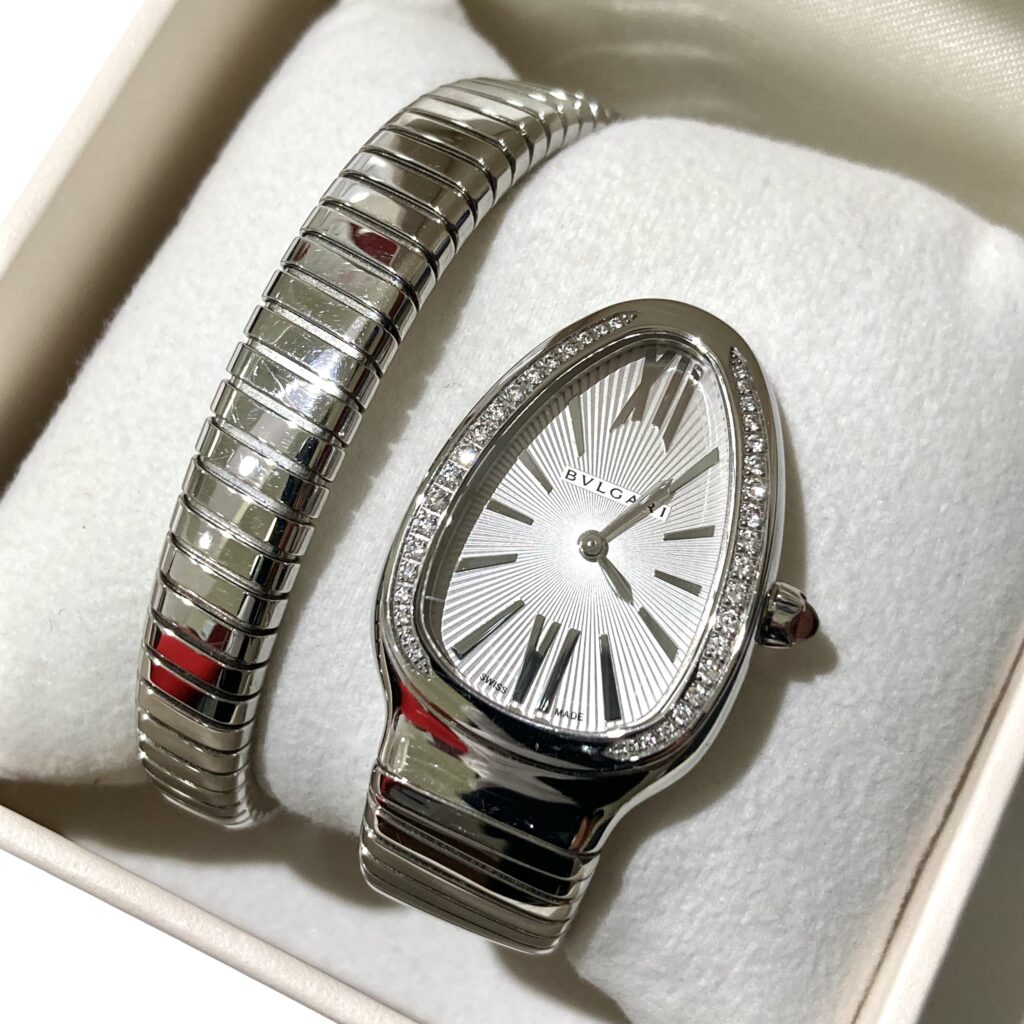 ブルガリ  セルペンティ  SS/QZ  ダイヤベゼル  SP35S  箱付き