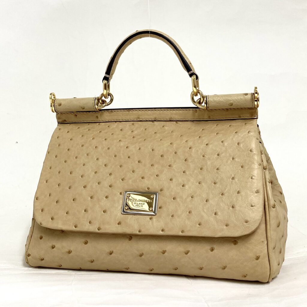 ドルチェ&ガッバーナ オーストリッチ 2WAYショルダー BB4631 袋付き