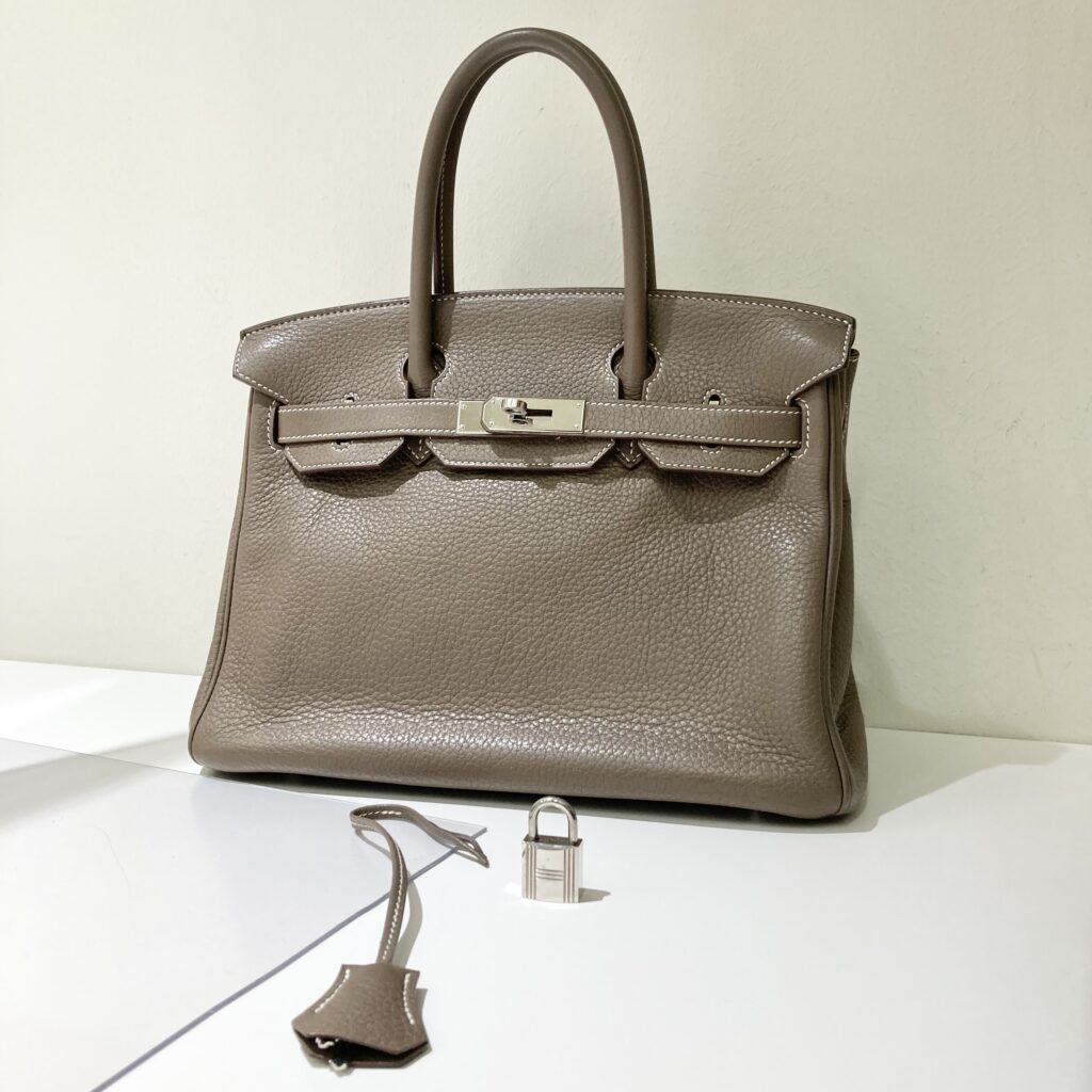 エルメス  バーキン30  エトゥープ  トゴ   □O刻