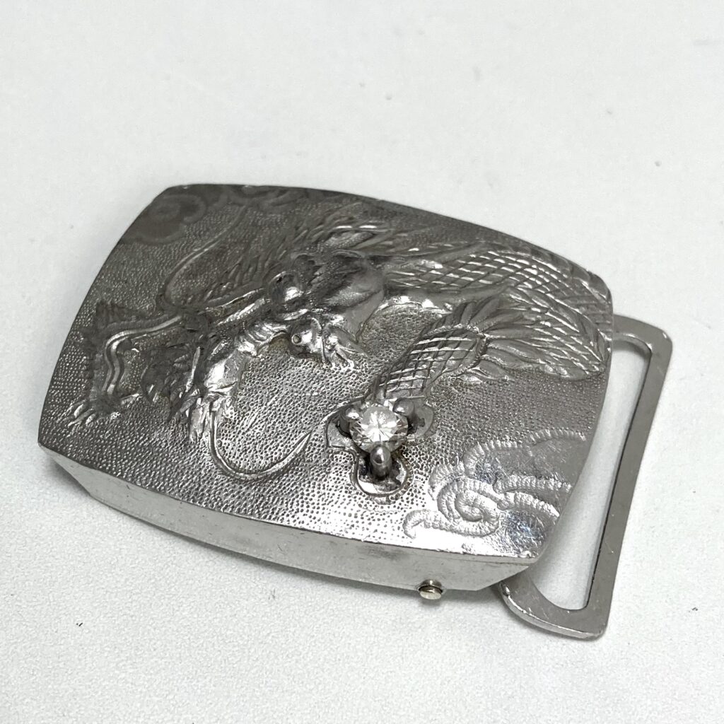 Pt850 龍 ダイヤ0.41 バックル