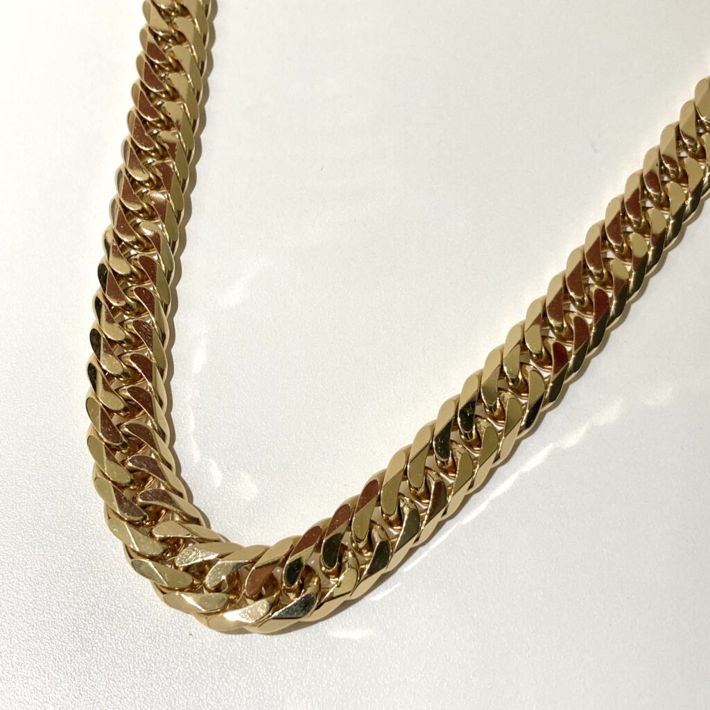 K18  6面Wキヘイ  ネックレス  151.1g