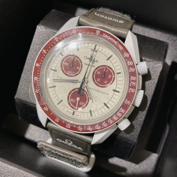 オメガ  スウォッチコラボ  スピードマスター  ミッション  トゥ  プルート  CE/QZ  SO33M101  箱、保証書付き