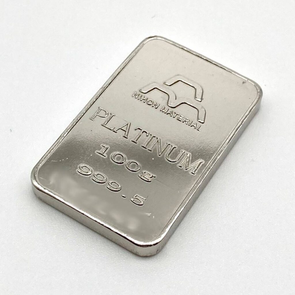 Pt1000 日本マテリアル 100.0g インゴット